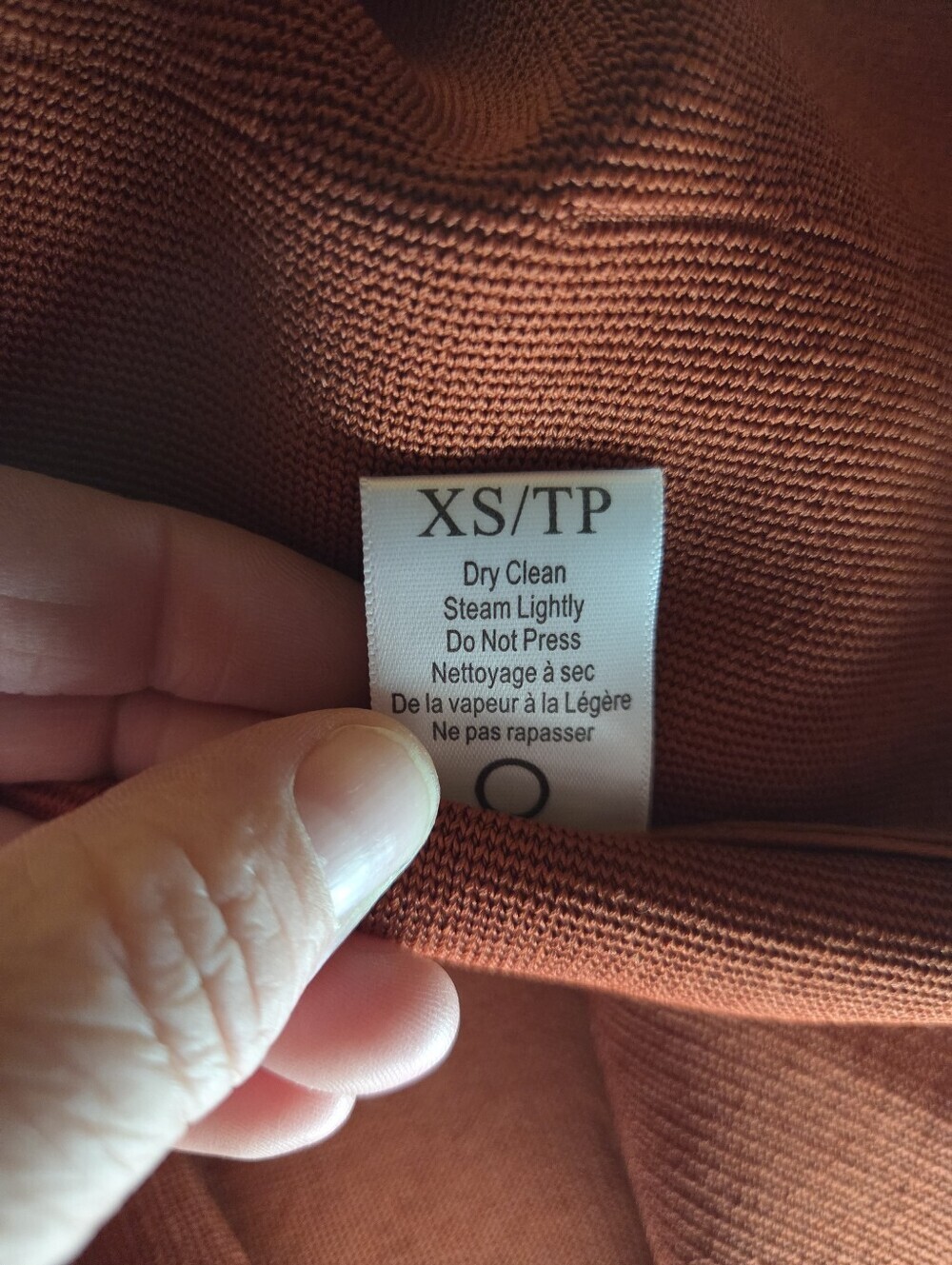 NWT A.L.C. Heavy Stretch Burnt Orange Sirt With Pockets Size XS - Picture 6 of 7